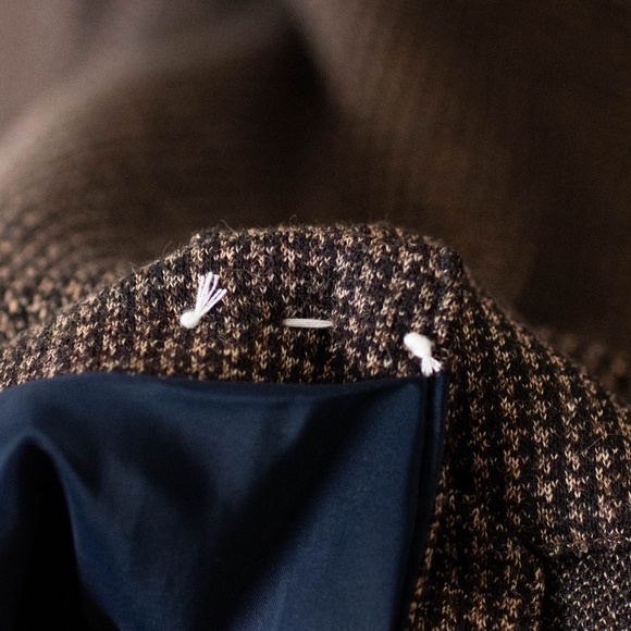 NEVER WORN Bonobos Jetsetter Knit Blazer in Chocolate Brown Houndstooth - Picture 4 of 6